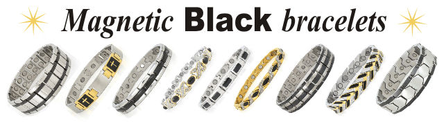 Magnetic Black Bracelets