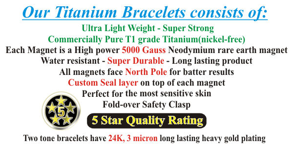 magnetic titanium bracelets