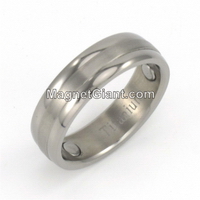 Mens Titanium Band Ring Gold Silver Design Jewelry