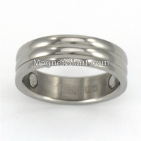 Mens Titanium Band Ring Gold Silver Design Jewelry