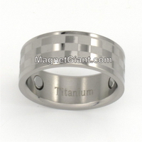 Mens Titanium Band Ring Gold Silver Design Jewelry