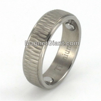 Mens Titanium Band Ring Gold Silver Design Jewelry