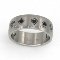 Mens Titanium Band Ring Gold Silver Design Jewelry